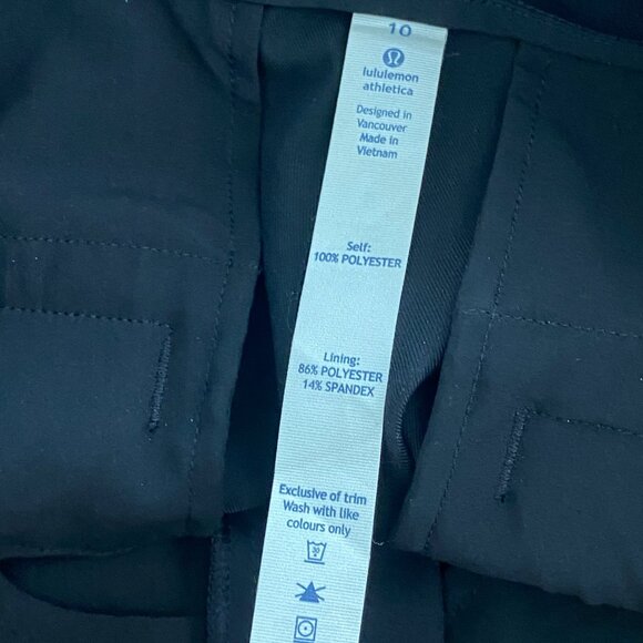 Lululemon City Trek Trouser Women's Size 10 Ankle Slim Black - Picture 6 of 9